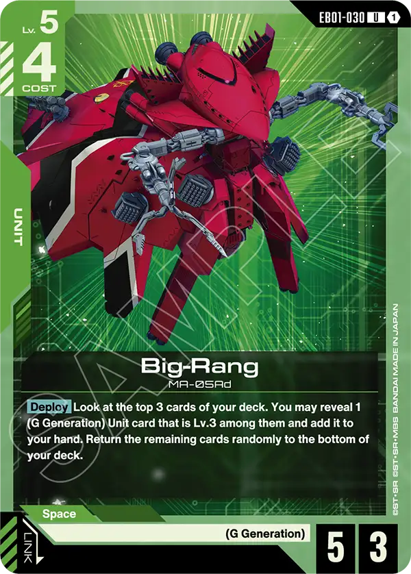 Big-Rang Gundam Card Game card
