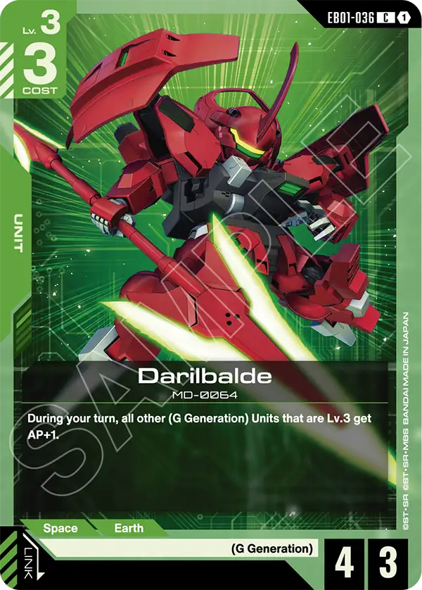 Darilbalde Gundam Card Game card