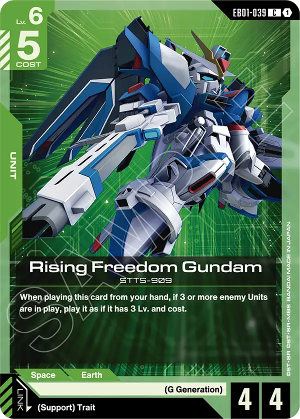 Rising Freedom Gundam Gundam Card Game card