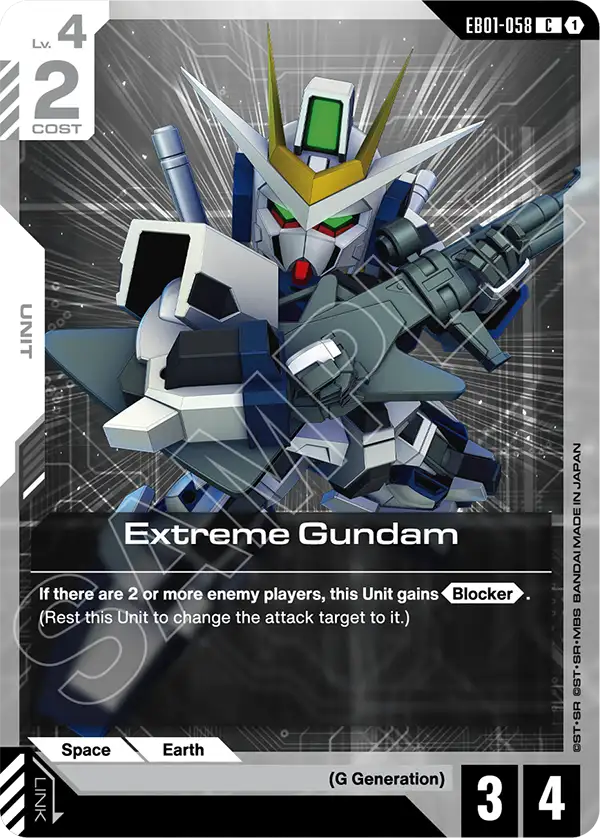 Extreme Gundam Gundam Card Game card