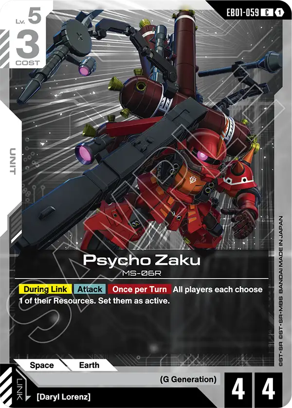 Psycho Zaku Gundam Card Game card