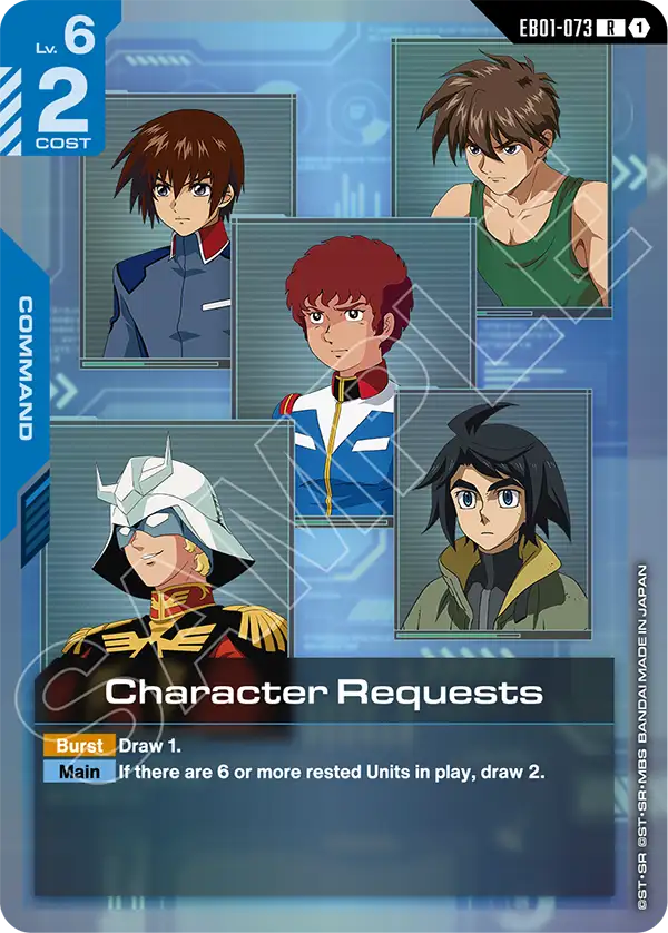 Character Requests Gundam Card Game card