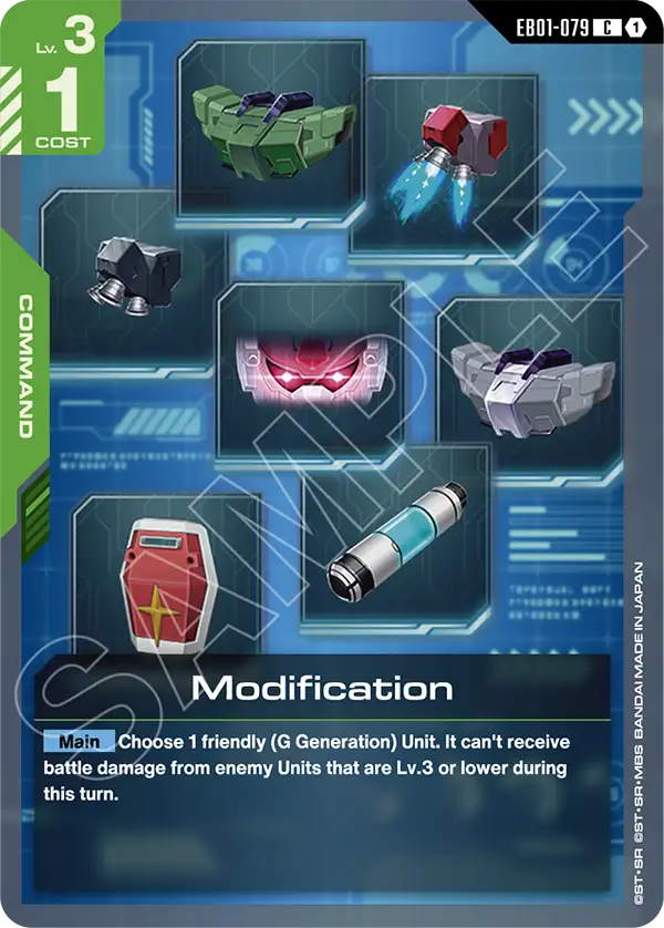 Modification Gundam Card Game card