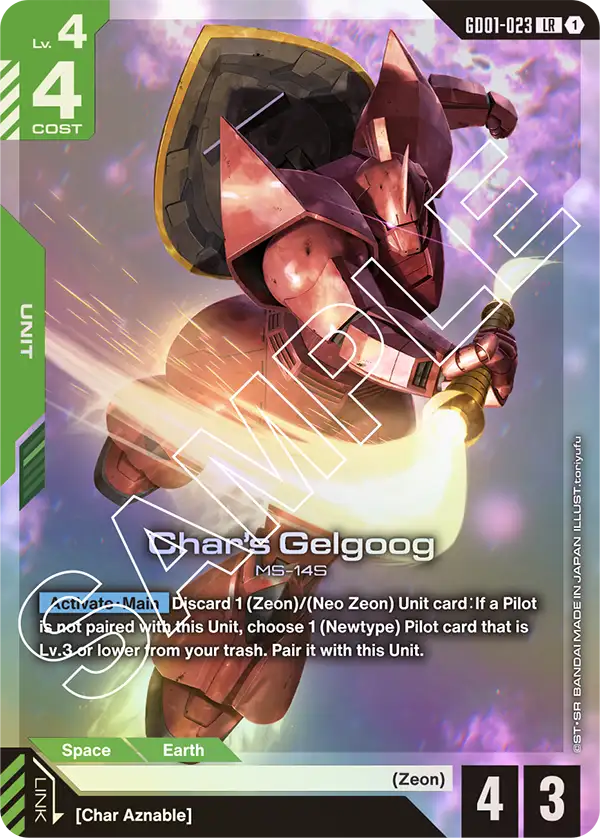 Char's Gelgoog Gundam Card Game card