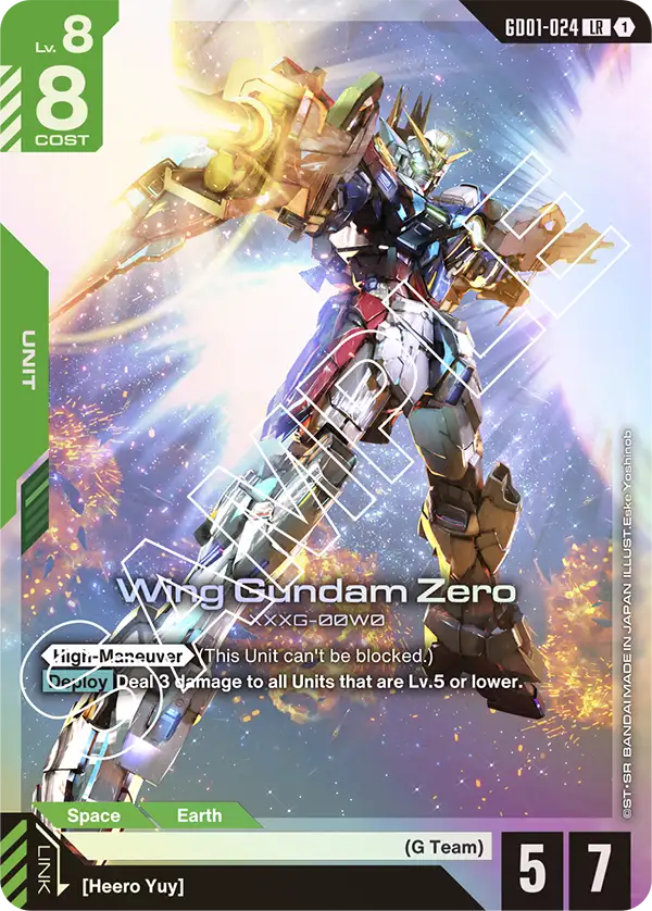 Wing Gundam Zero Gundam Card Game card
