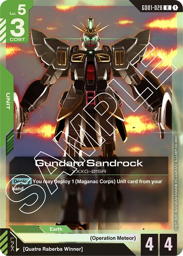 Gundam Sandrock Gundam Card Game card