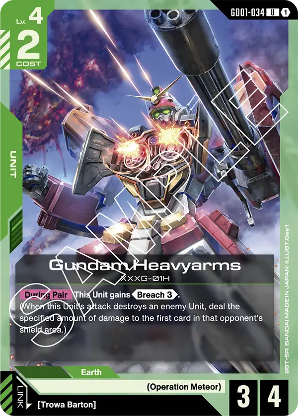 Gundam Heavyarms Gundam Card Game card