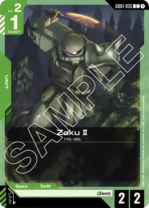 Zaku Ⅱ Gundam Card Game card