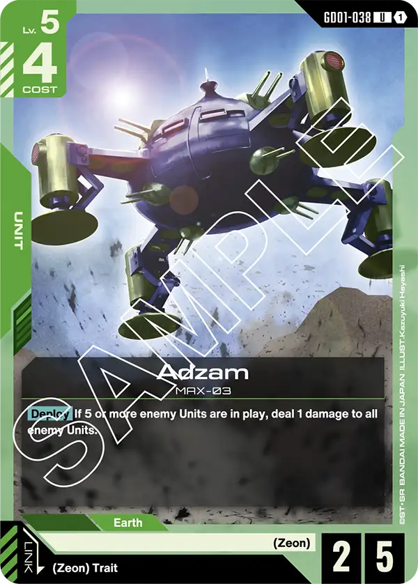 Adzam Gundam Card Game card