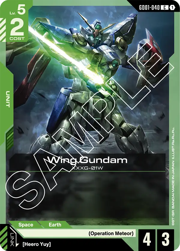 Wing Gundam Gundam Card Game card