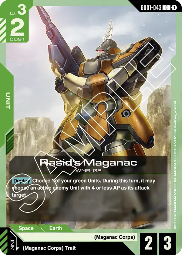 Rasid's Maganac Gundam Card Game card