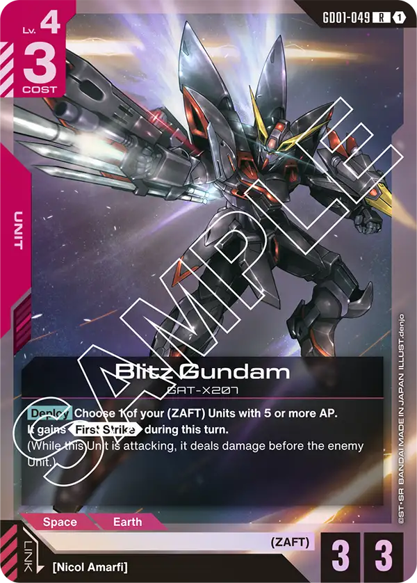Blitz Gundam Gundam Card Game card