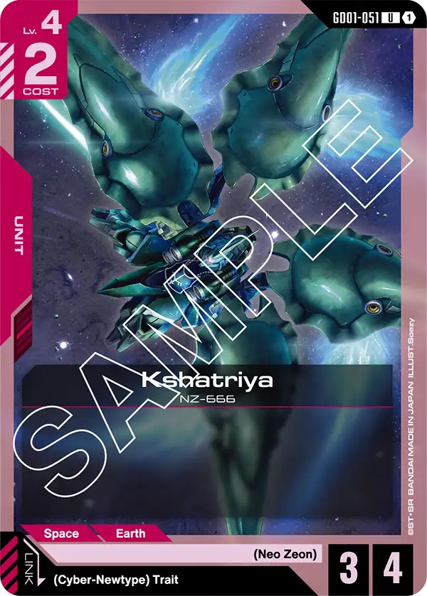 Kshatriya Gundam Card Game card