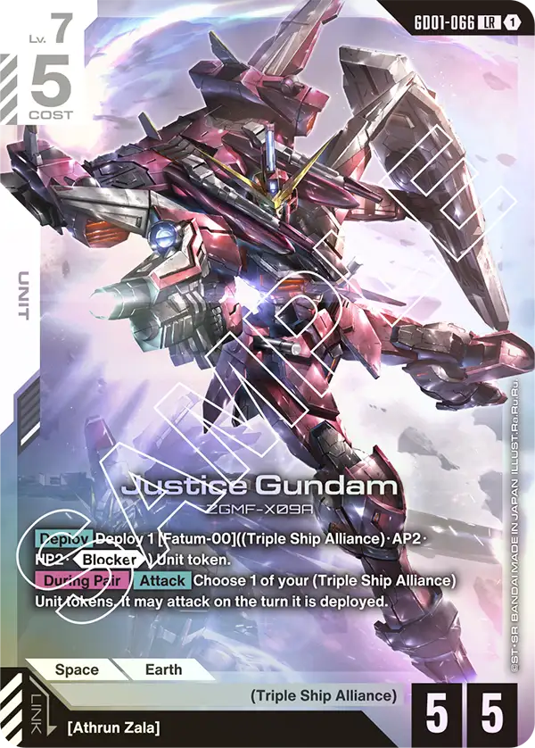 Justice Gundam Gundam Card Game card