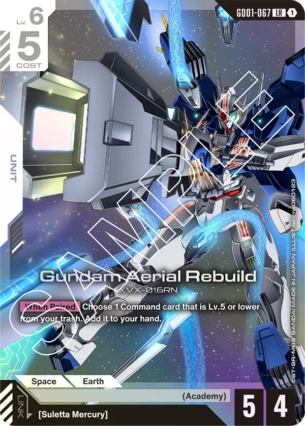 Gundam Aerial Rebuild Gundam Card Game card