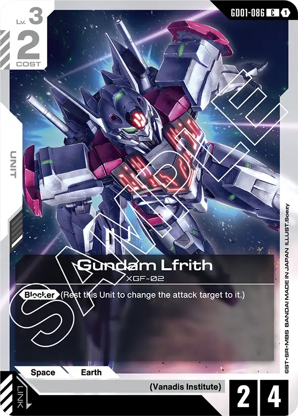 Gundam Lfrith Gundam Card Game card