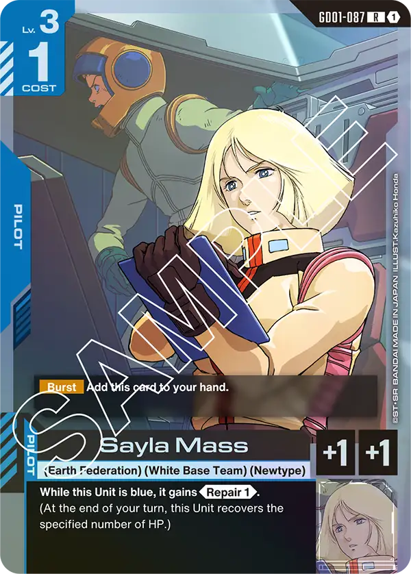 Sayla Mass Gundam Card Game card