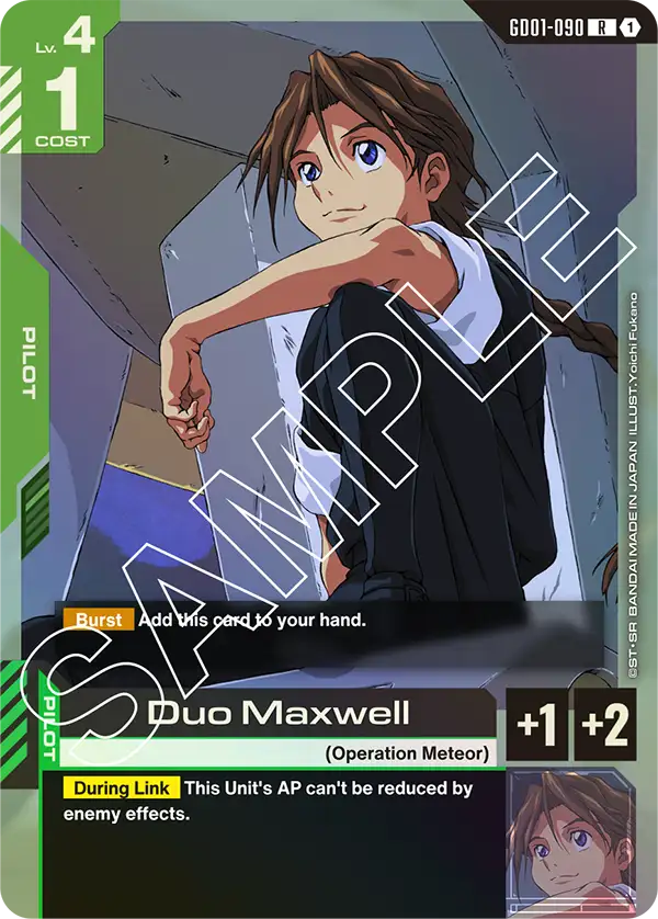 Duo Maxwell Gundam Card Game card