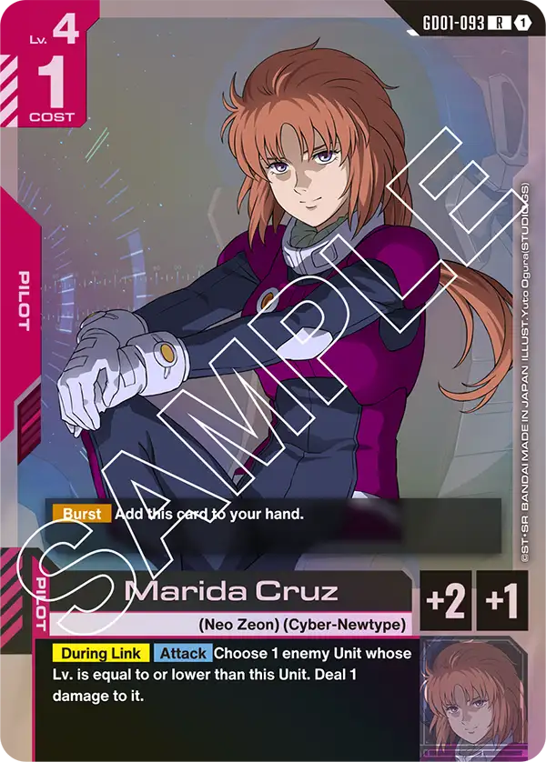 Marida Cruz Gundam Card Game card