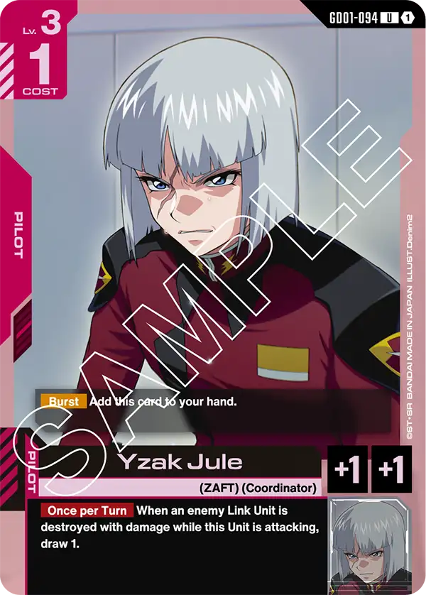 Yzak Jule Gundam Card Game card