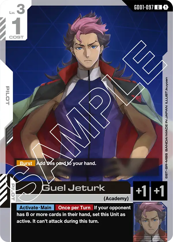 Guel Jeturk Gundam Card Game card