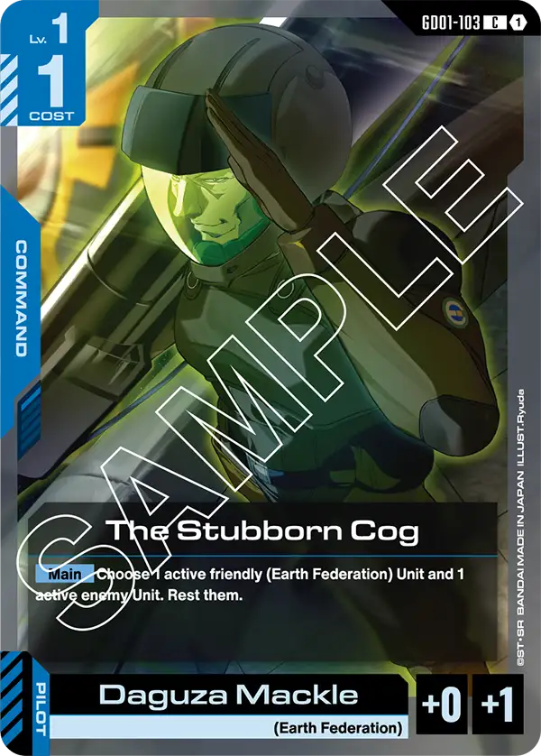 The Stubborn Cog Gundam Card Game card