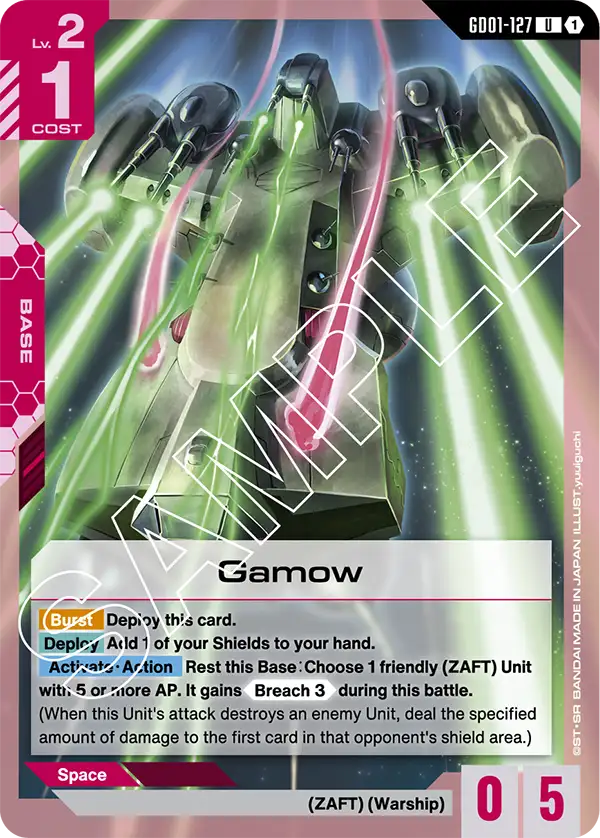 Gamow Gundam Card Game card