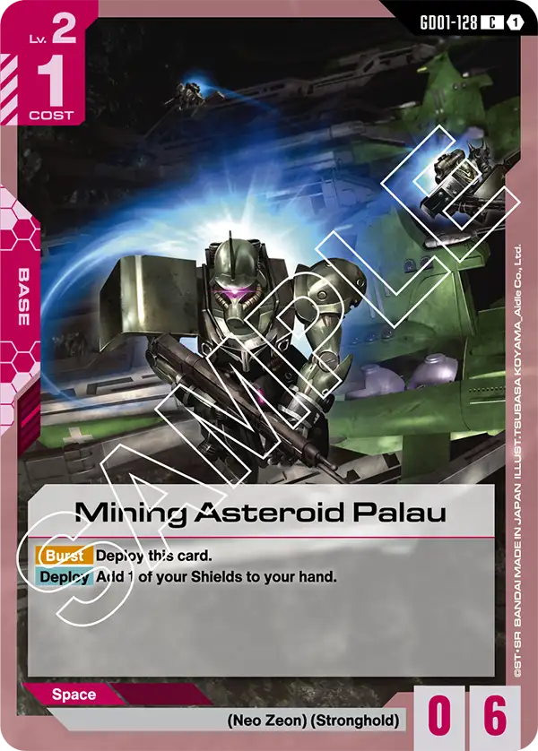 Mining Asteroid Palau Gundam Card Game card