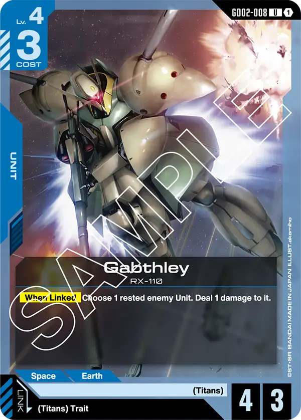 Gabthley Gundam Card Game card