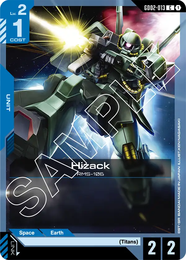 Hizack Gundam Card Game card