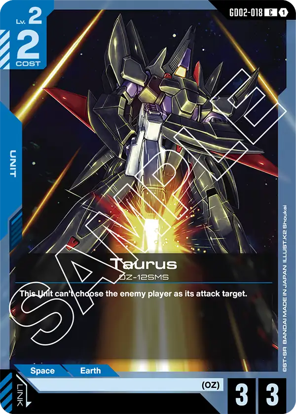 Taurus Gundam Card Game card