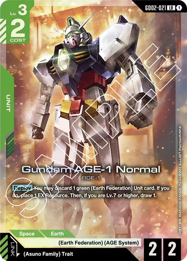 Gundam AGE-1 Normal Gundam Card Game card