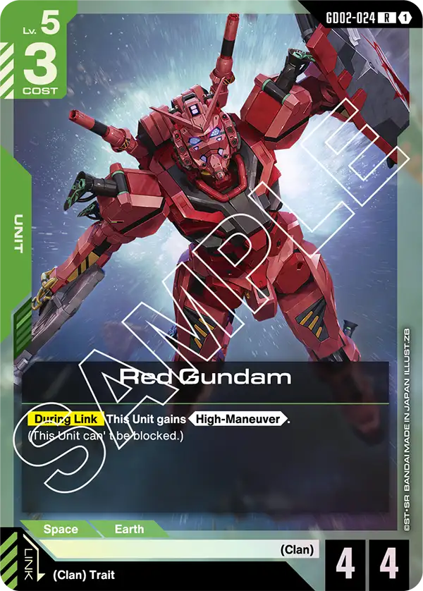 Red Gundam Gundam Card Game card