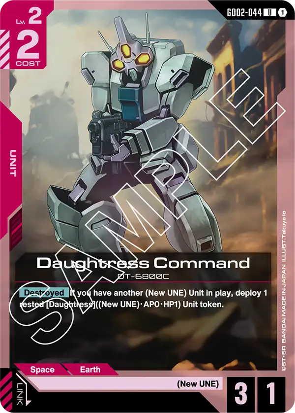Daughtress Command Gundam Card Game card