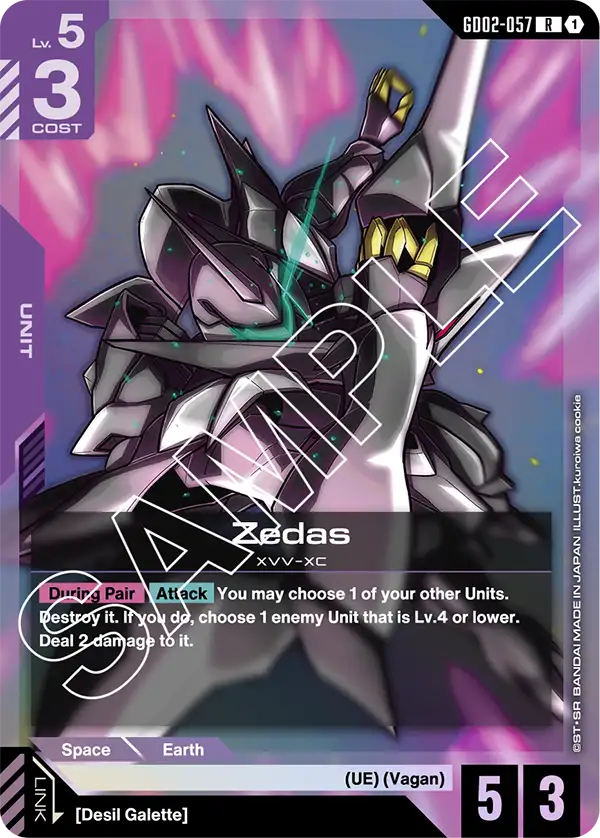 Zedas Gundam Card Game card