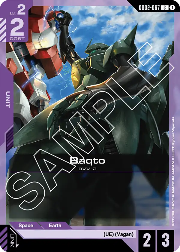 Baqto Gundam Card Game card