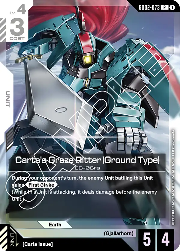 Carta's Graze Ritter (Ground Type) Gundam Card Game card