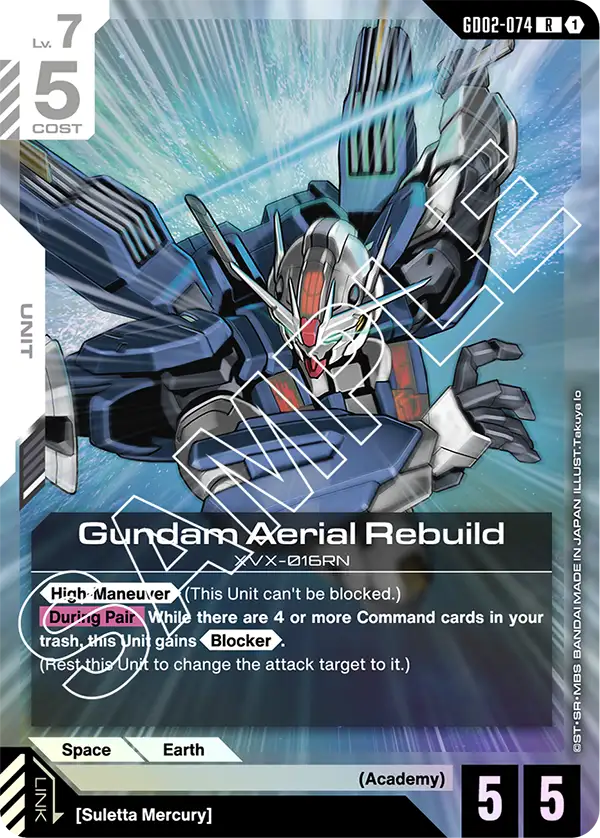 Gundam Aerial Rebuild Gundam Card Game card