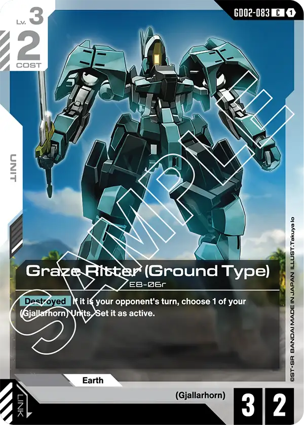 Graze Ritter (Ground Type) Gundam Card Game card