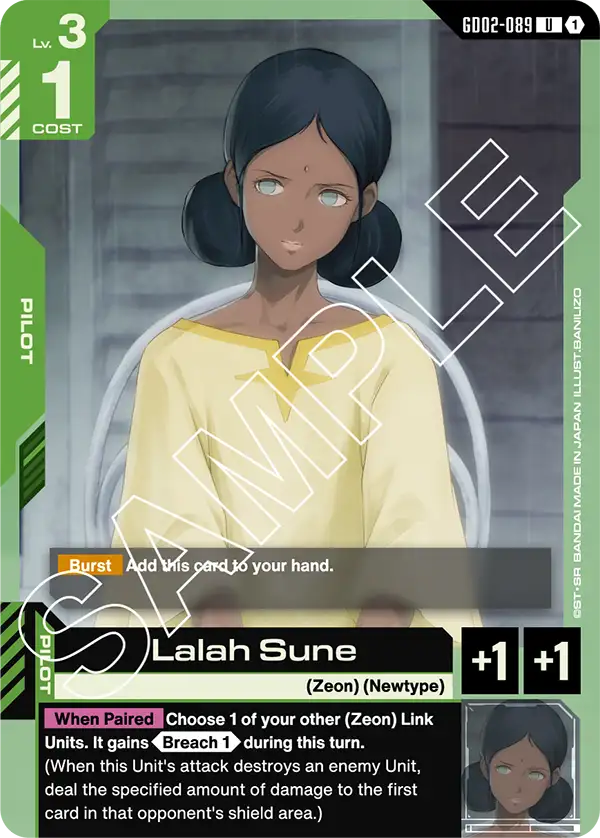 Lalah Sune Gundam Card Game card