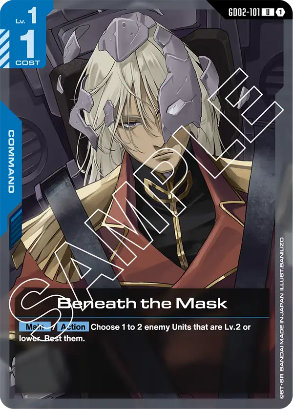 Beneath the Mask Gundam Card Game card