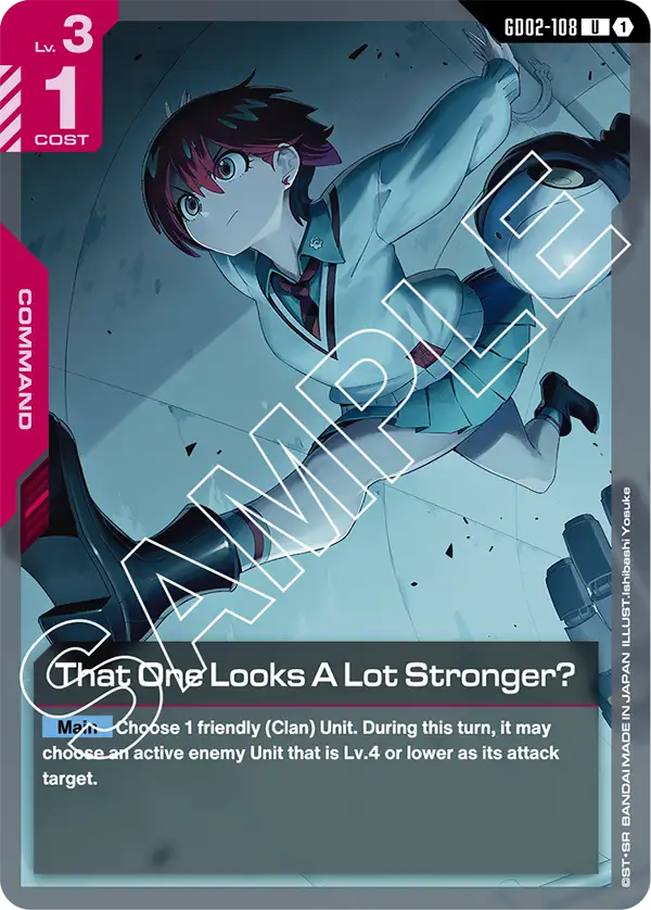 That One Looks A Lot Stronger? Gundam Card Game card