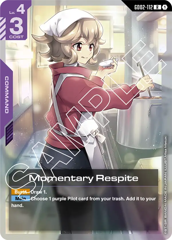 Momentary Respite Gundam Card Game card