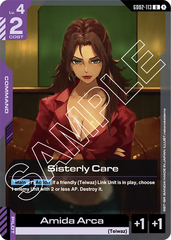 Sisterly Care Gundam Card Game card