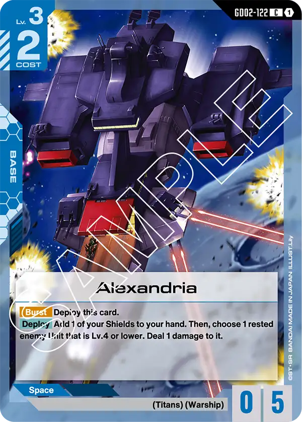 Alexandria Gundam Card Game card