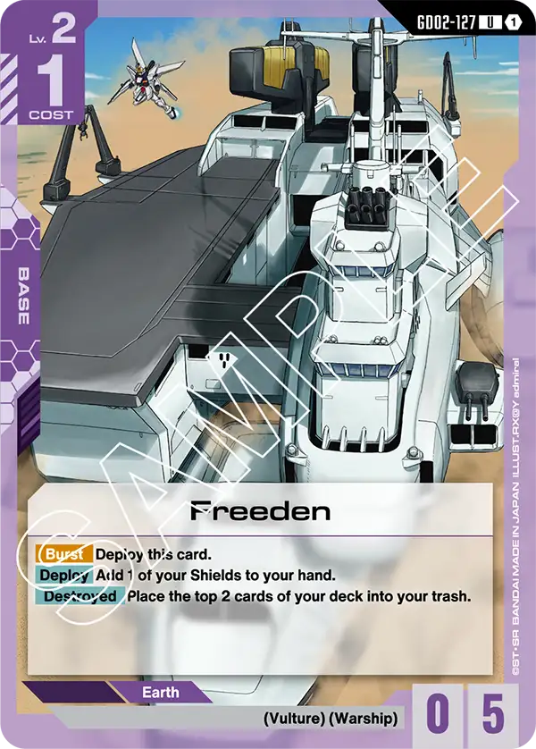 Freeden Gundam Card Game card