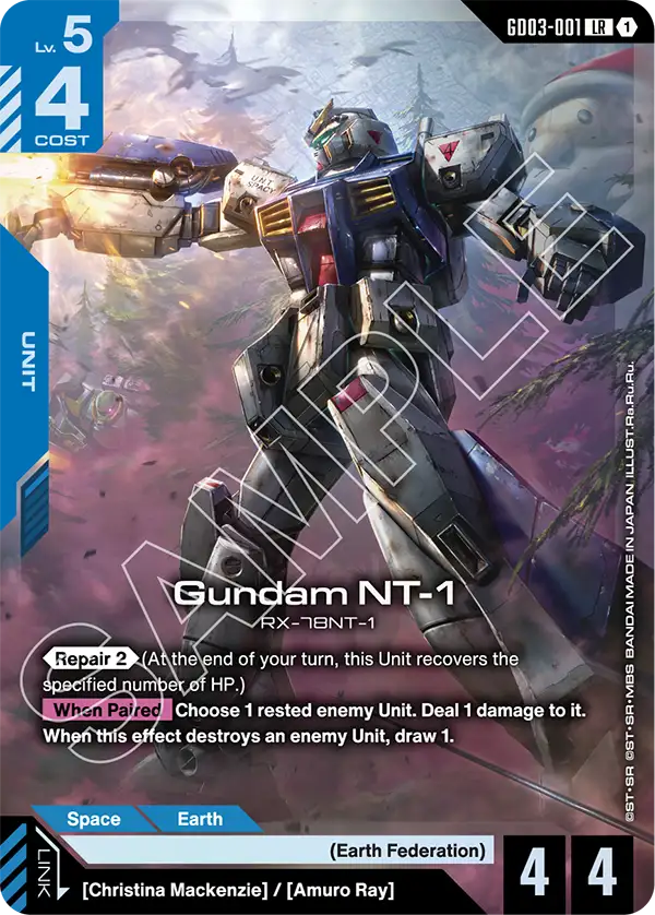 Gundam NT-1 Gundam Card Game card