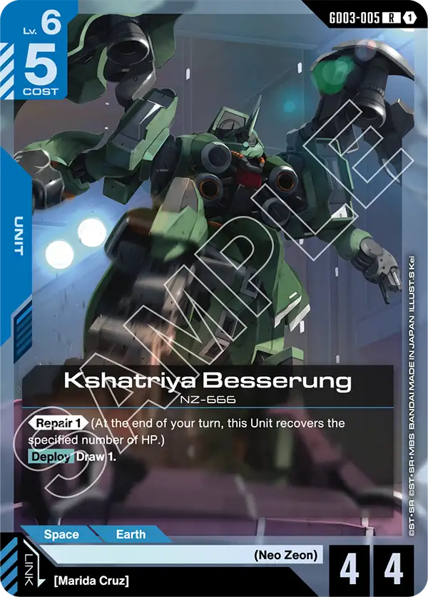 Kshatriya Besserung Gundam Card Game card