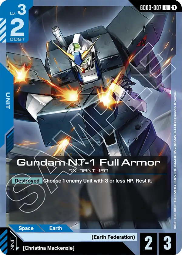 Gundam NT-1 Full Armor Gundam Card Game card
