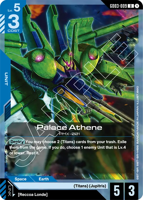 Palace Athene Gundam Card Game card